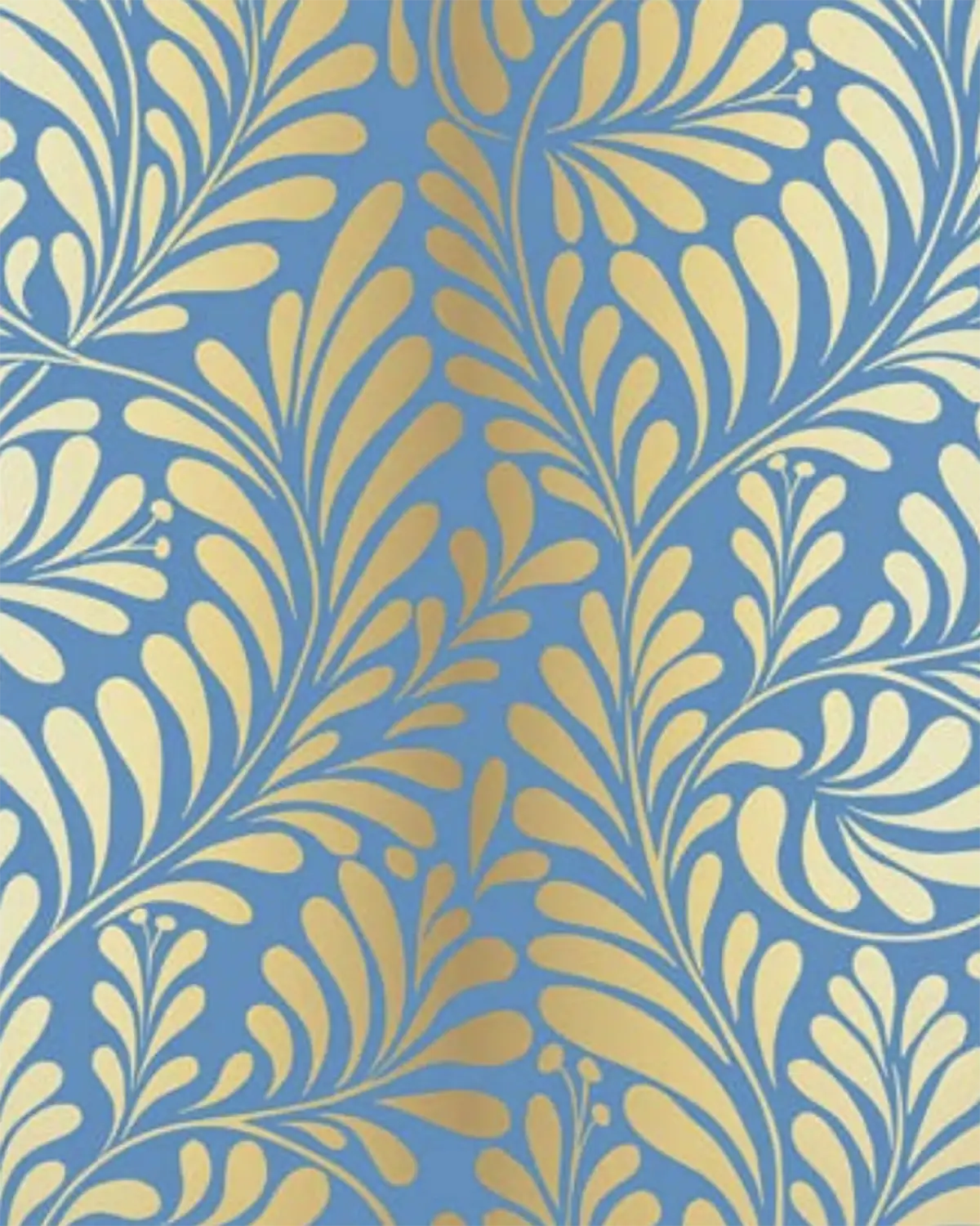 Whistlers Wood - Digital - Gold on Bright Blue