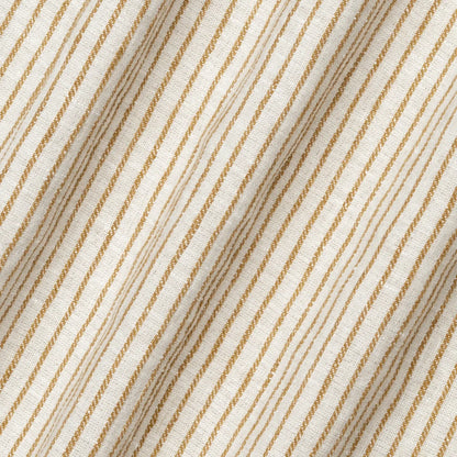 Textured Stripe Linen (Horizontal stripes) - Old Gold / Natural