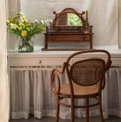 Textured Stripe Sheer Linen - Natural / White