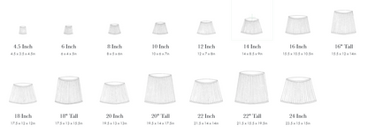 16 Inch Round Gathered Bedwyn Lampshade - Red Popple