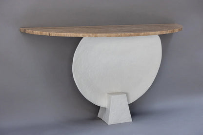 Shell Console - White Plaster
