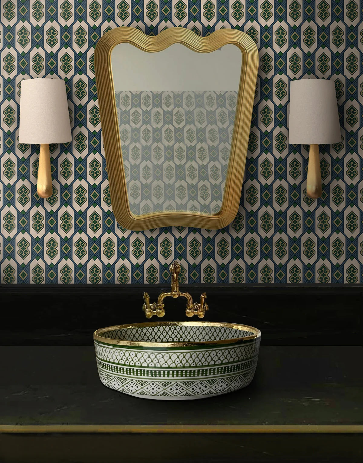 Stained Glass Wallpaper - Jade