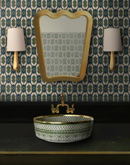 Stained Glass Wallpaper - Jade