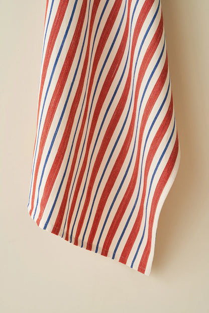 Three Stripe - Terracotta & Blue