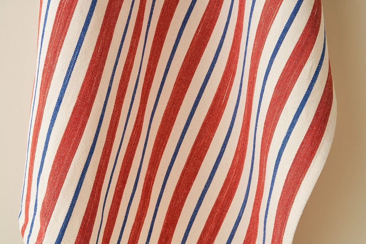 Three Stripe - Terracotta & Blue