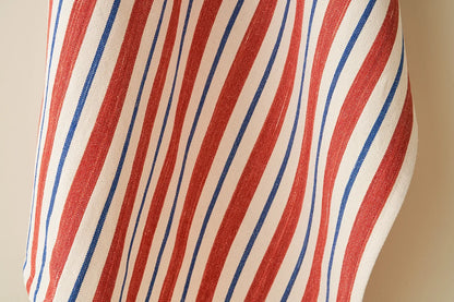 Three Stripe - Terracotta & Blue
