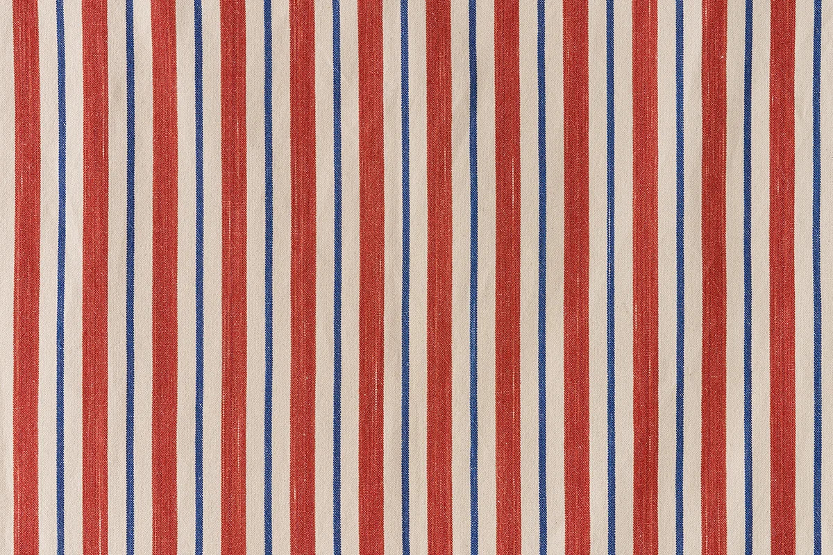 Three Stripe - Terracotta & Blue