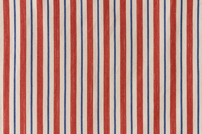 Three Stripe - Terracotta & Blue