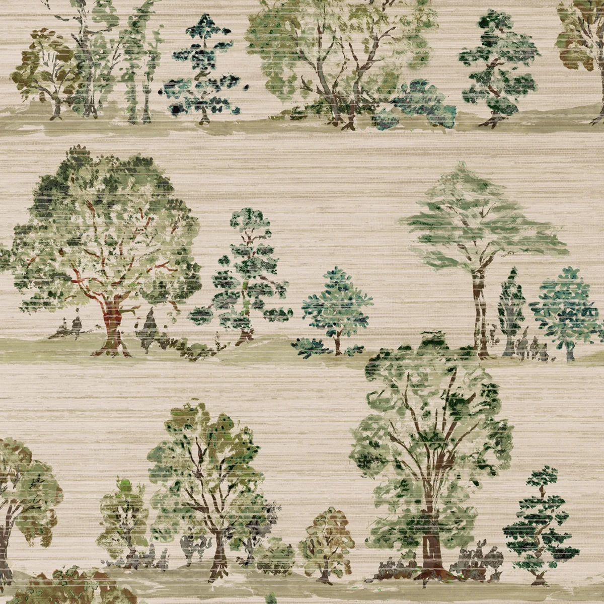 Sylvan Grasscloth Wallpaper - Pine