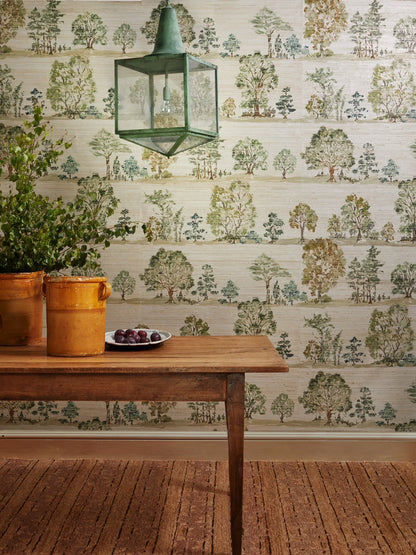 Sylvan Grasscloth Wallpaper - Pine