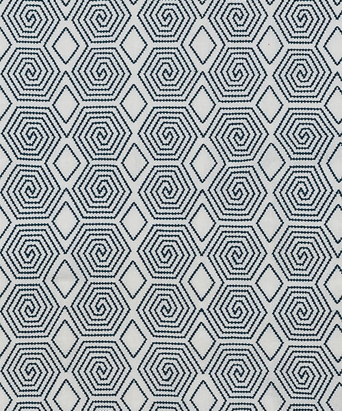 Turkish Maze - Indigo / Cream