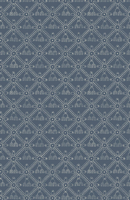 The Queen's Necklace Wallpaper - Indigo