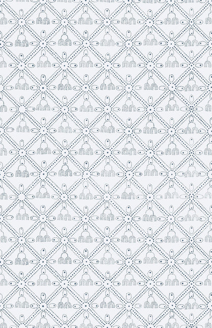 The Queen's Necklace Wallpaper - Underglaze Blue