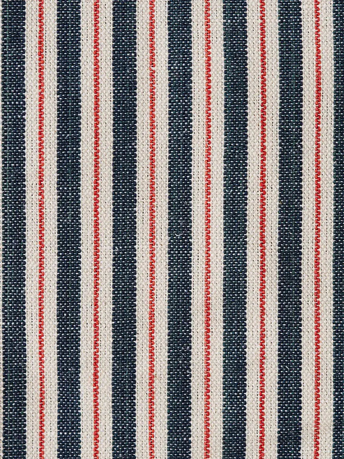 Two Tone Ticking - Indigo & Red