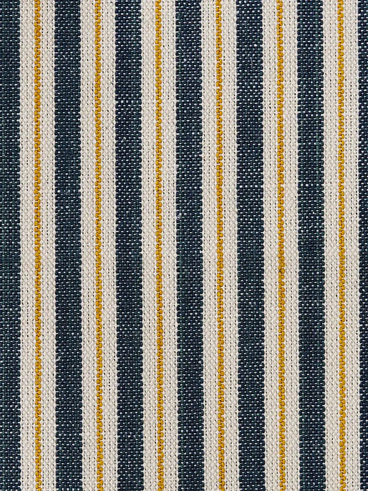Two Tone Ticking - Navy & Gold