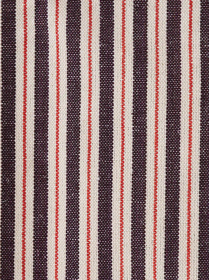 Two Tone Ticking - Plum & Red