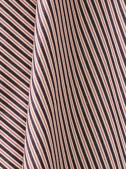 Two Tone Ticking - Plum & Red