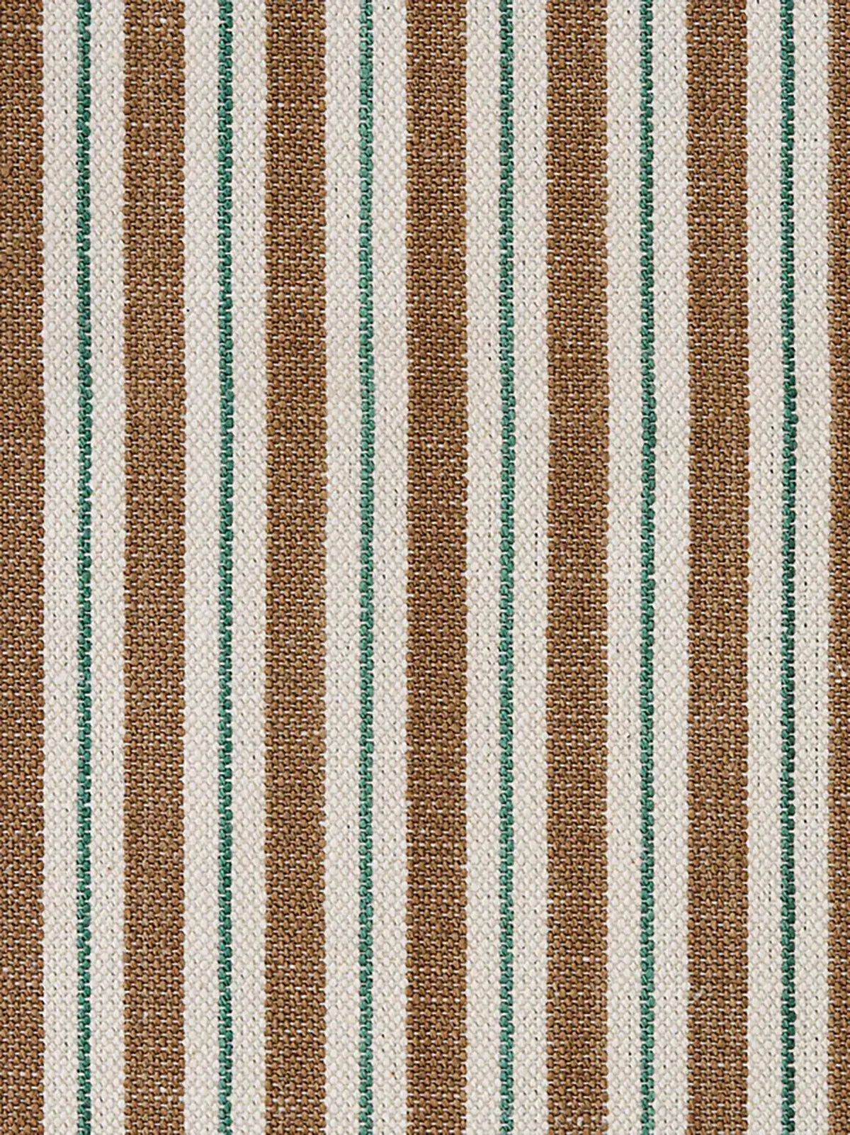 Two Tone Ticking - Taupe & Aqua