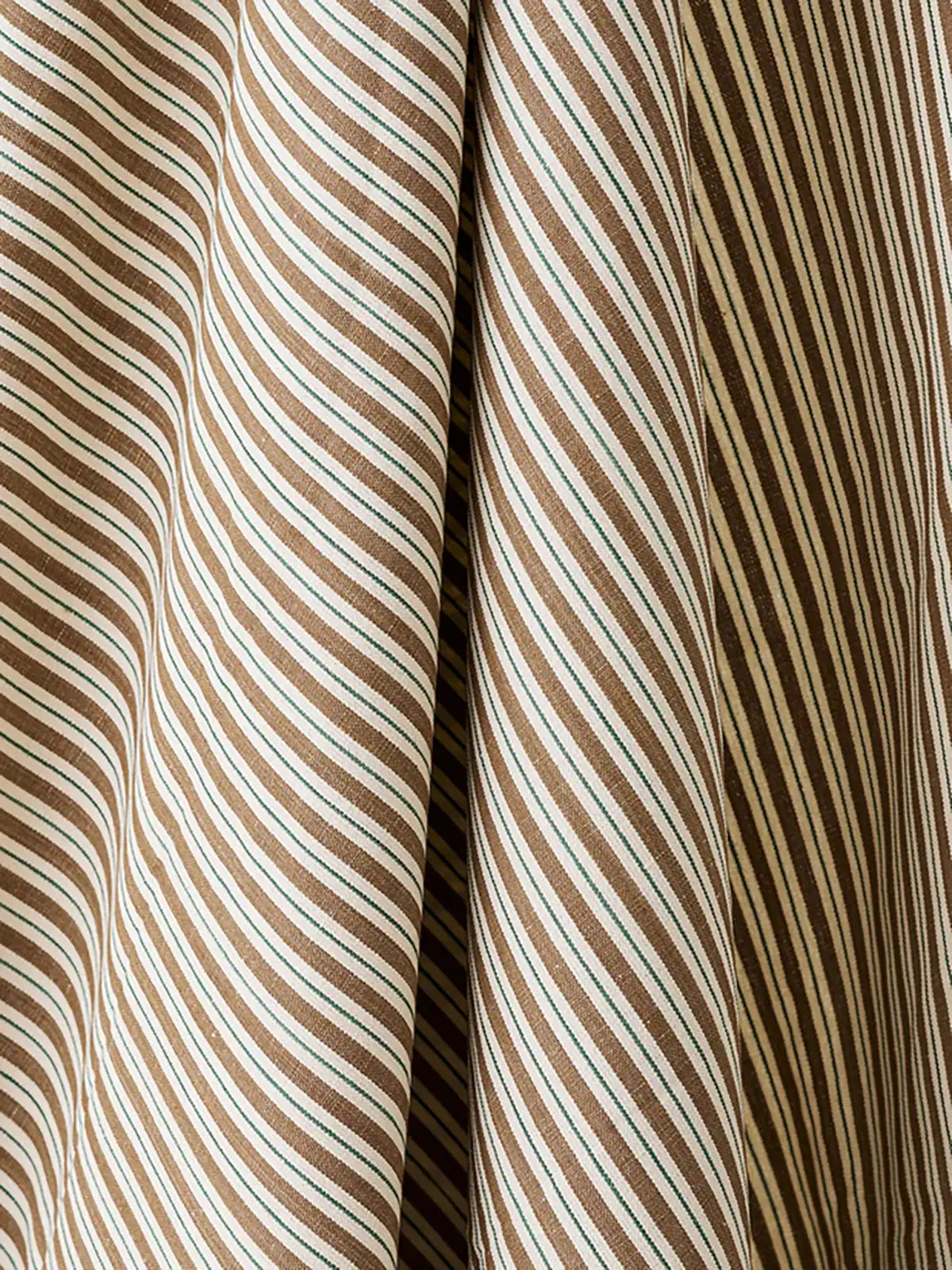 Two Tone Ticking - Taupe & Aqua
