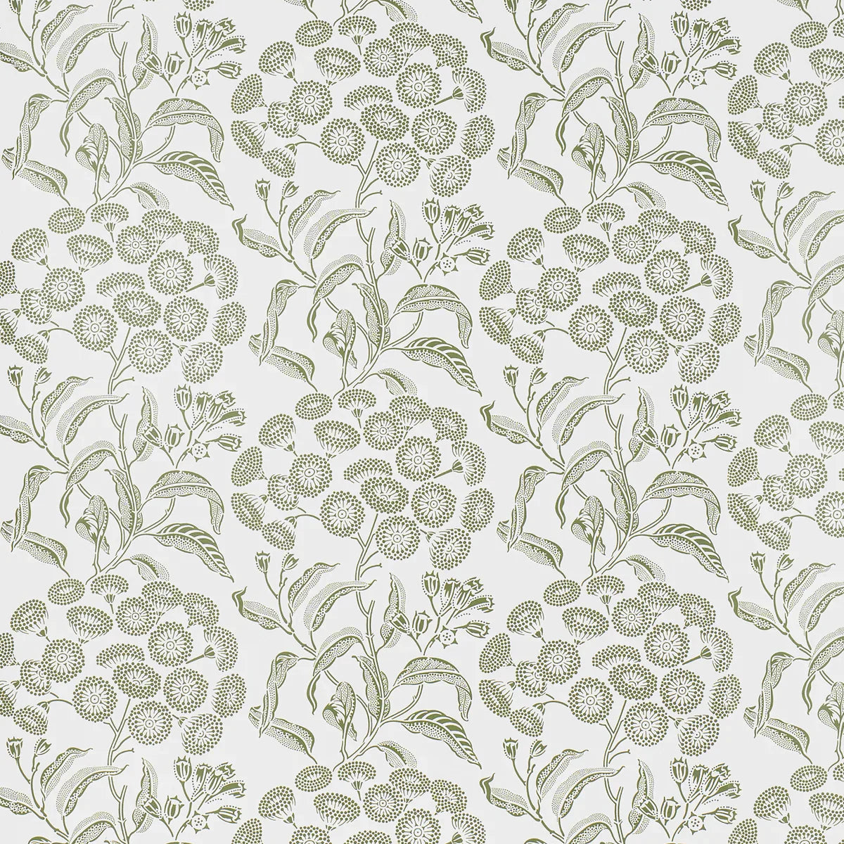 Angophora Wallpaper - White / Green