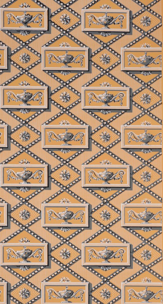 Urns and Medallions Wallpaper - D