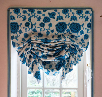 Persian Poppy - Cornflower Blue / Natural
