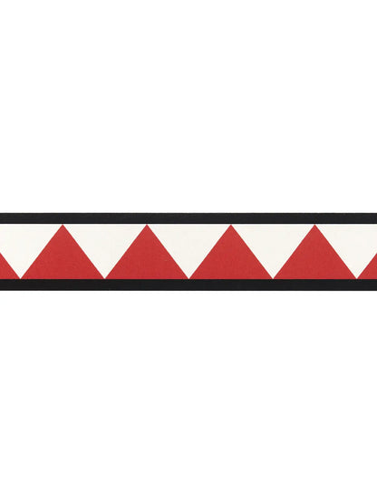 Vivien Wallpaper Border - Red/Black
