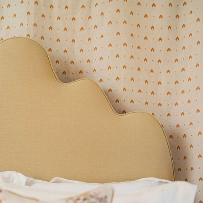 Kokoshnik Printed Linen Voile - Old Gold / Oyster