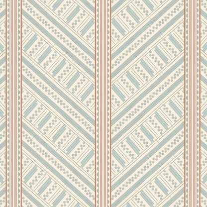 Vondel Wallpaper - Cream & Blue
