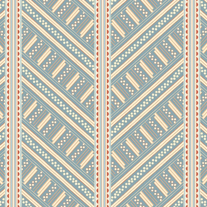 Vondel Wallpaper - Blue & Red