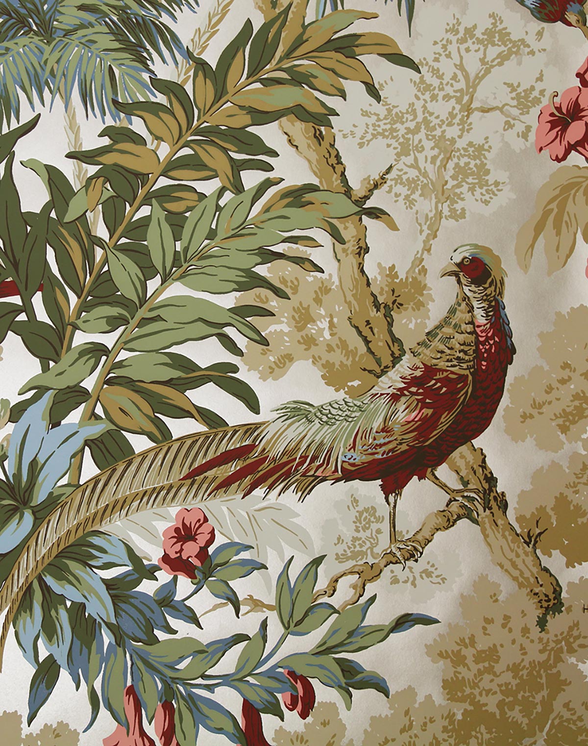 Palm Leaf Wallpaper - Silver