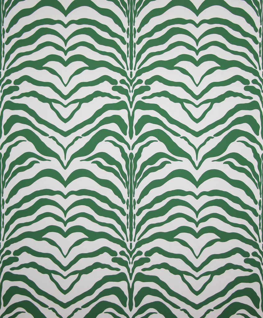 Zebrine Wallpaper - Green/White