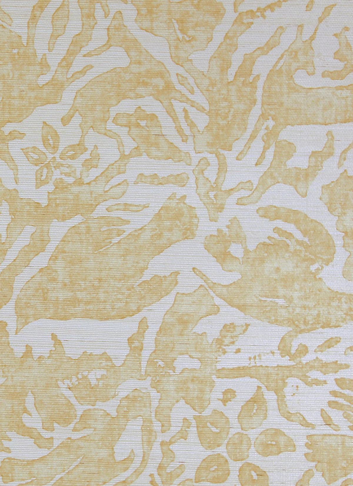 Antelope & Flower Wallpaper - Yellow