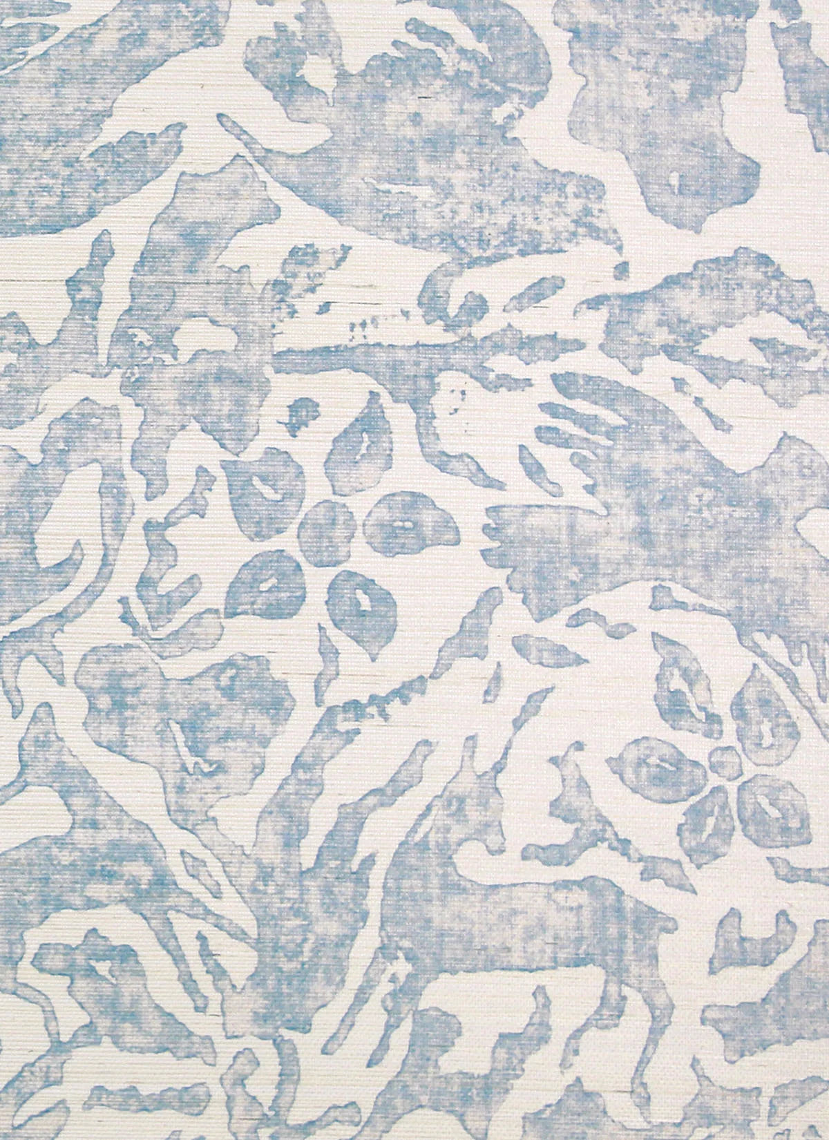 Antelope & Flower Wallpaper - Blue