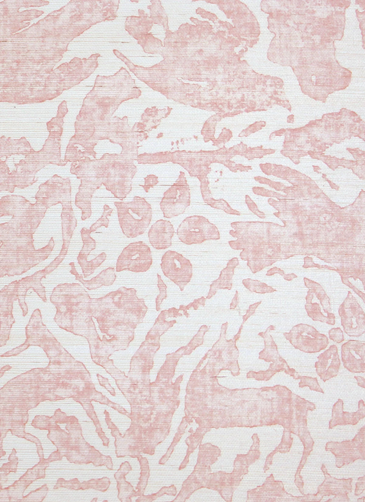 Antelope & Flower Wallpaper - Pink