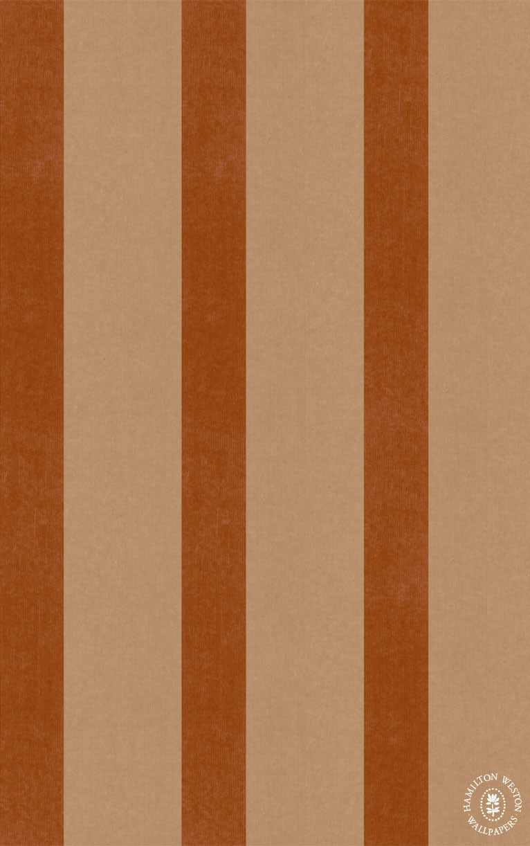 Brown Paper Stripe - Terracotta