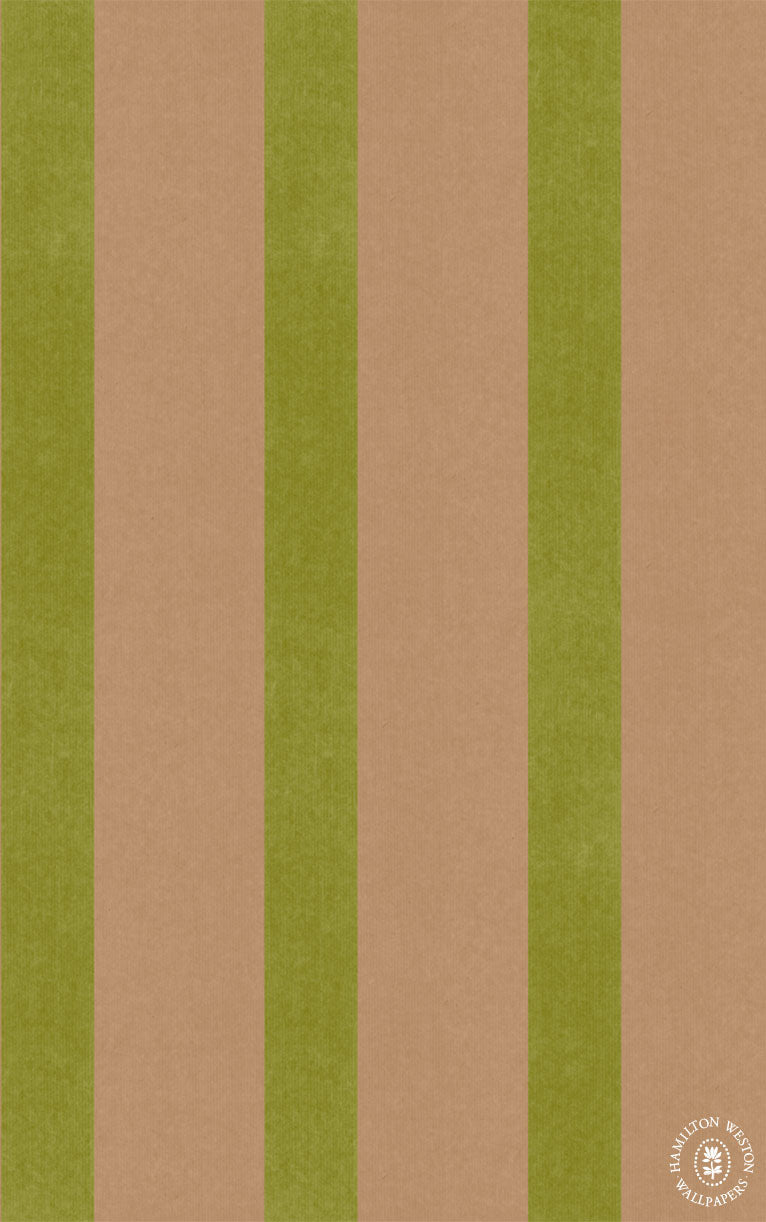 Brown Paper Stripe - Chartreuse