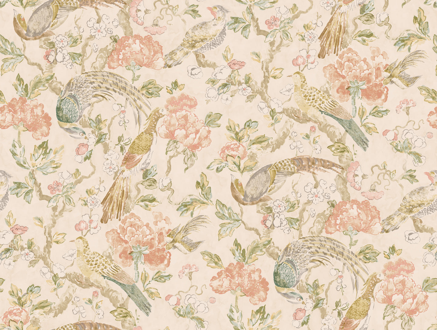 Aviary Wallpaper - Moss & Clay