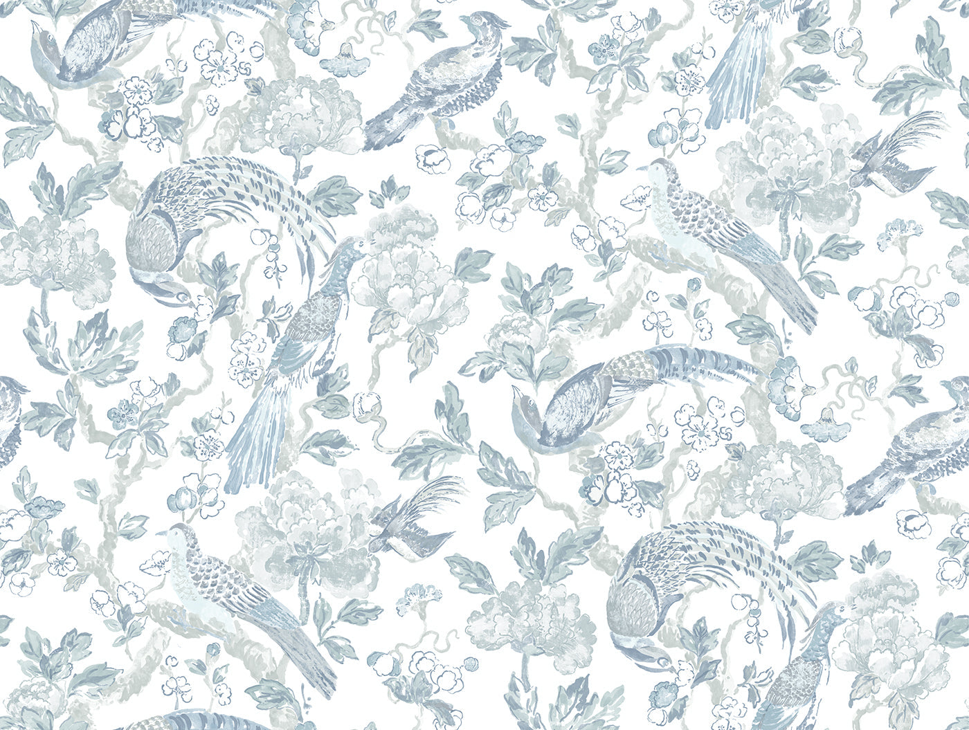 Aviary Wallpaper - Opal