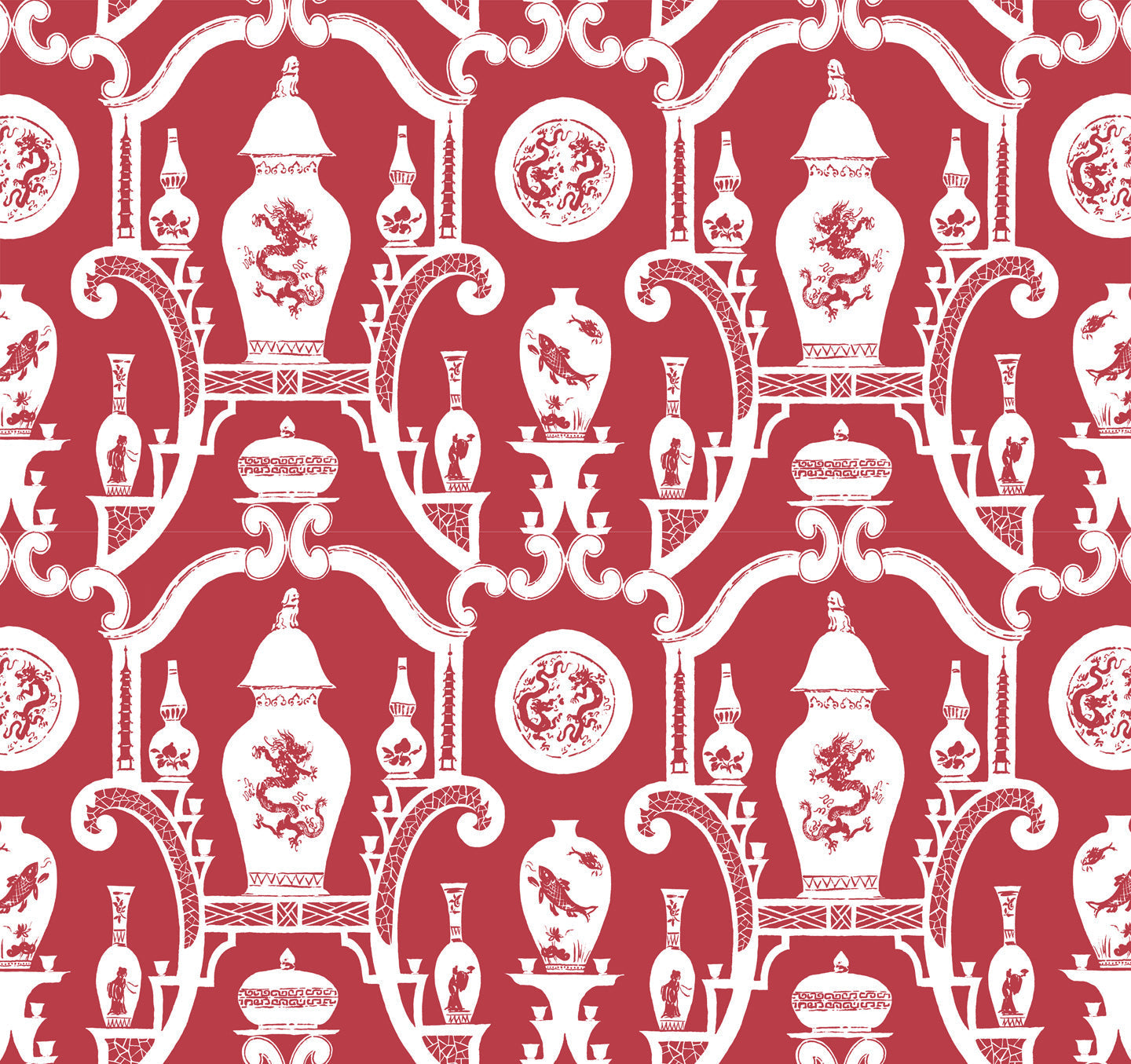 Cathay Wallpaper - Chinese Red