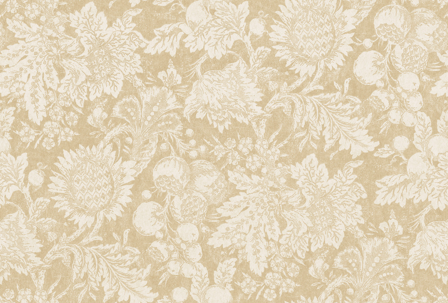 Garthwaite Wallpaper - Citrine on Ivory