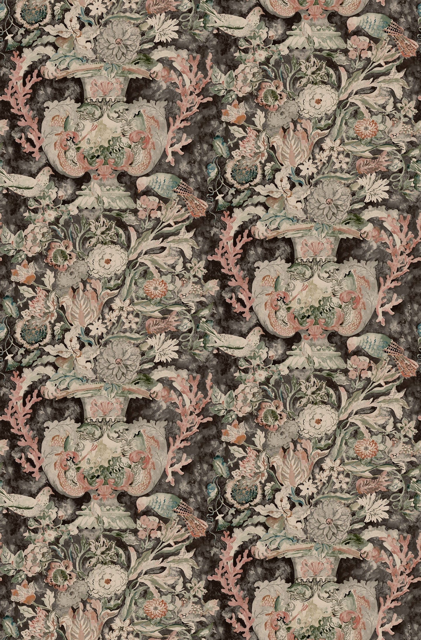 Neptune's Vase Wallpaper - Charcoal