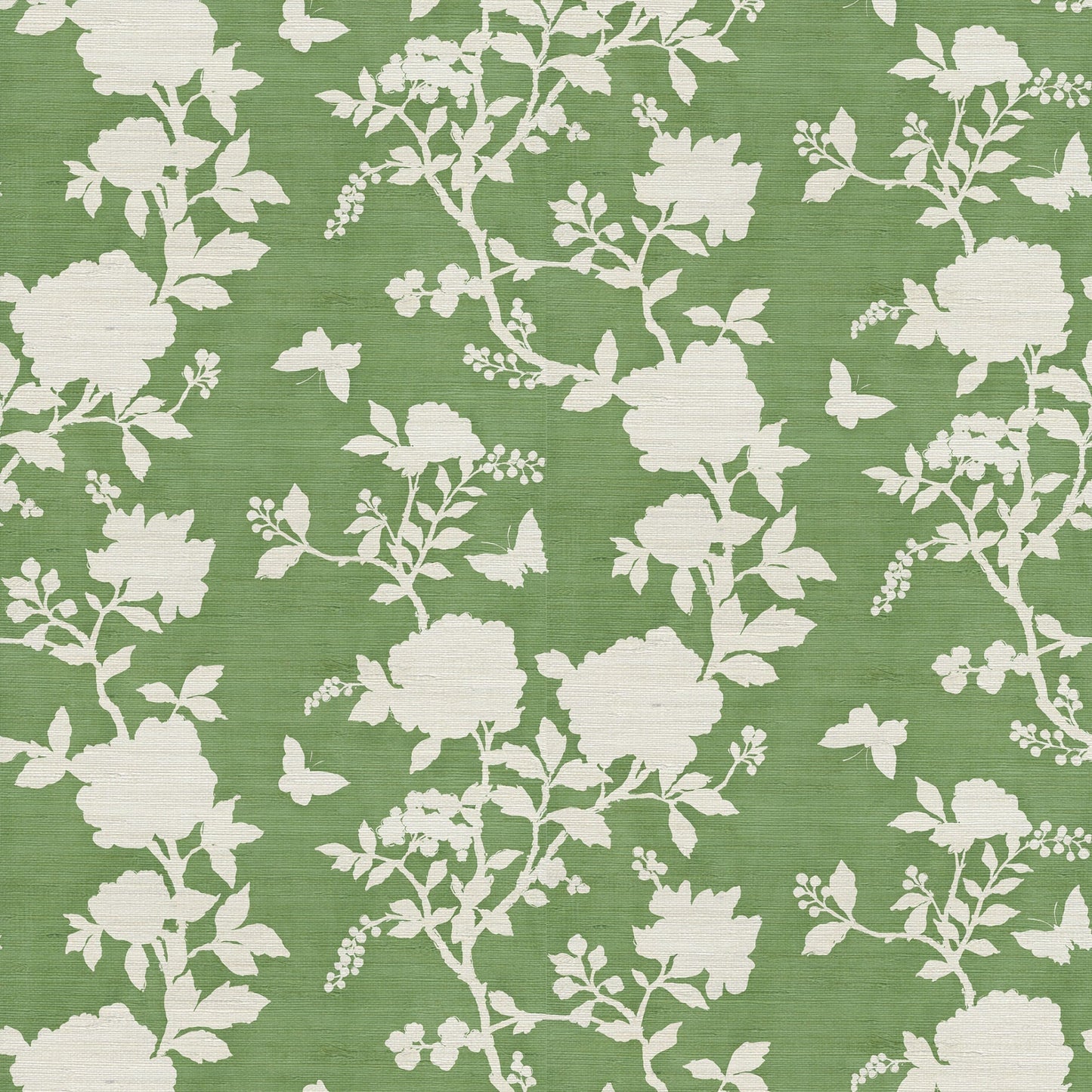 Pivoine Grasscloth Wallpaper - Green