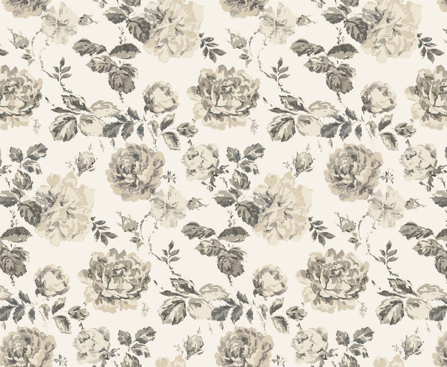 Roses Glacees Wallpaper - Sepia