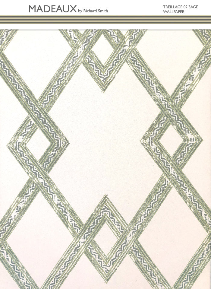 Treillage Wallpaper - Sage