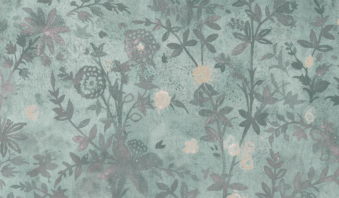 Wildflower Meadow Wallpaper - Astral Blue