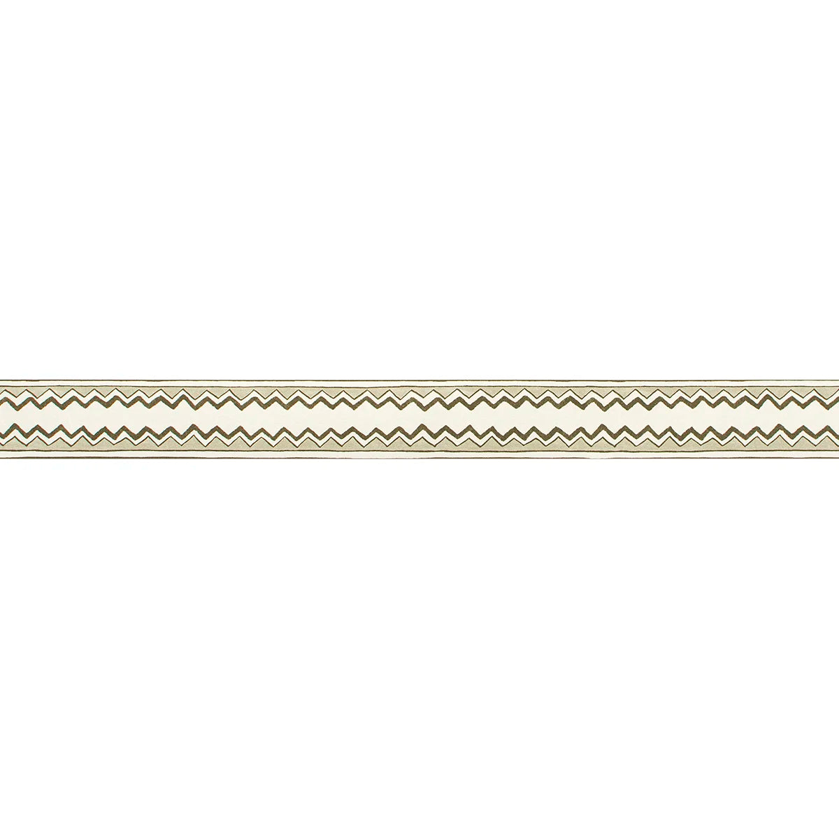 Zig Zag Stripe Border - Moss