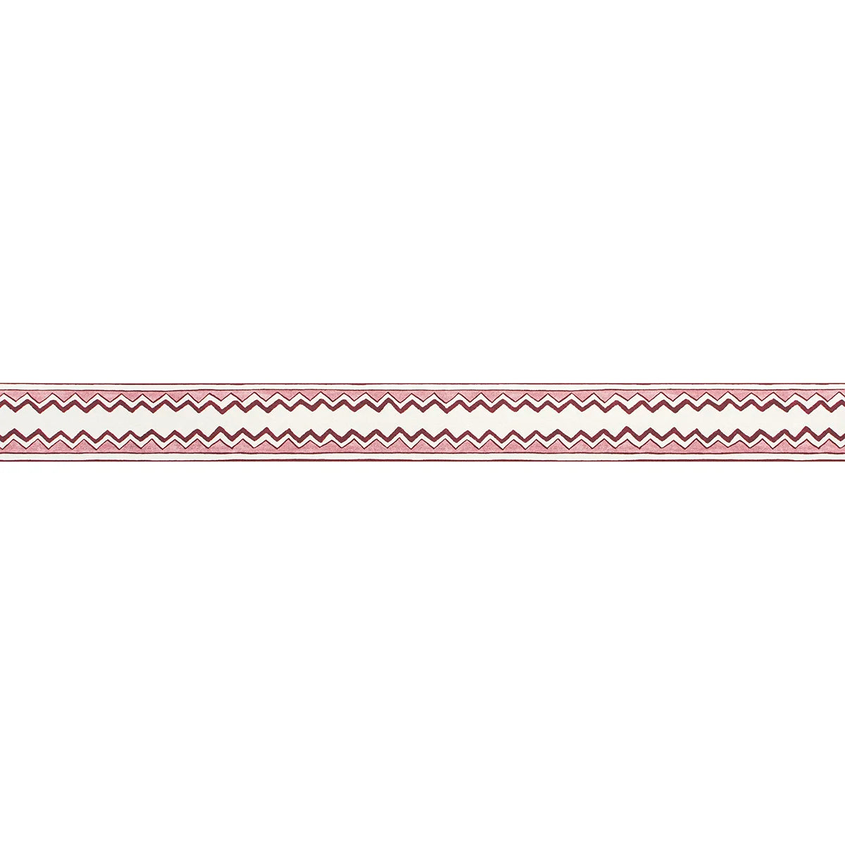 Zig Zag Stripe Border - Raspberry