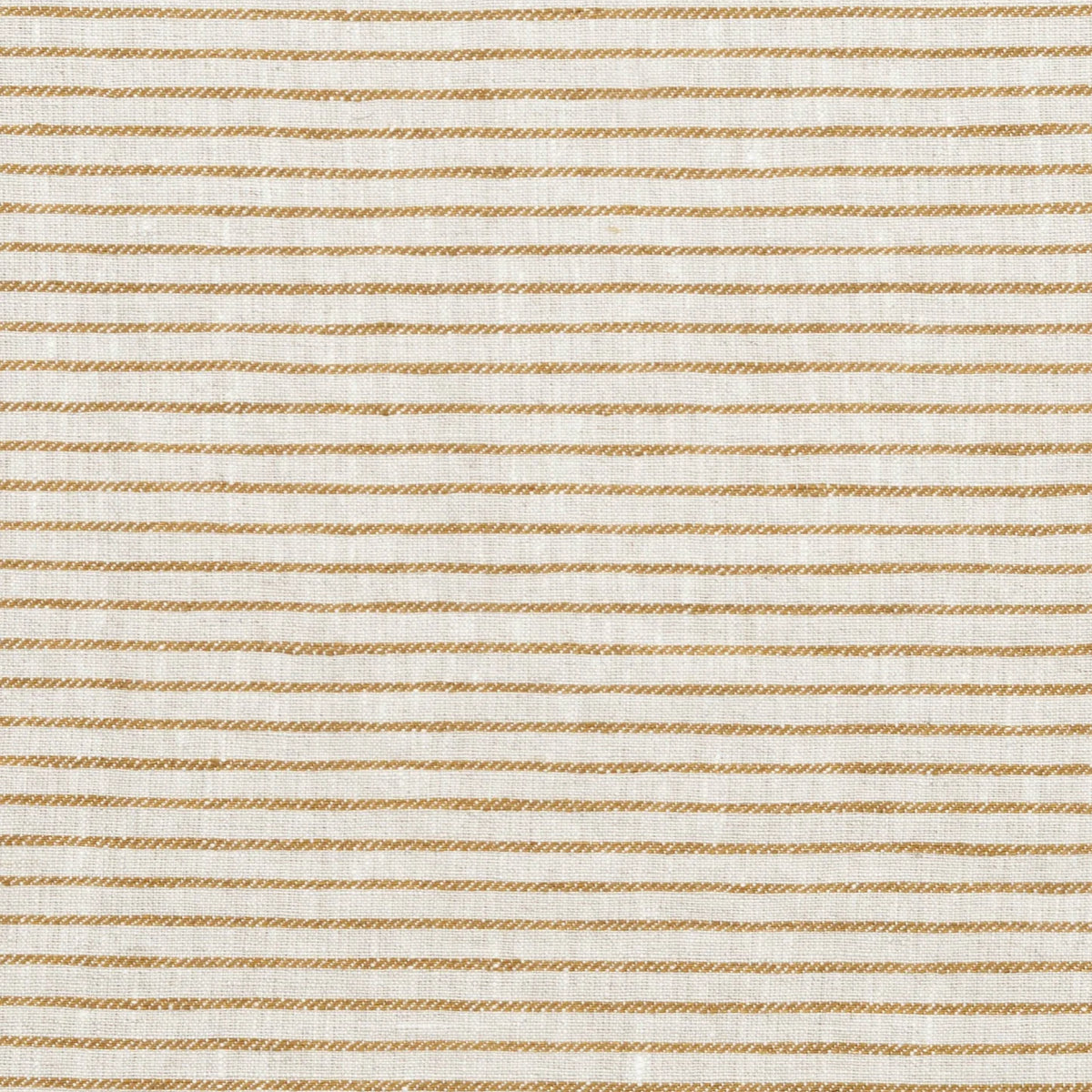 Textured Stripe Linen (Horizontal stripes) - Old Gold / Natural
