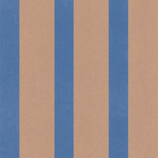 Brown Paper Stripe - Blue